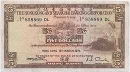 Hongkong 1971. 5D T:III 
Hong Kong 1971. 5 Dollars C:F 
Krause 181.d - Non Classificati