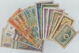 Románia 1945-1998. 19db-os Vegyes Bankjegy Tétel T:III,III-,IV
Romania 1945-1998. 19pcs Of Various Banknotes C:F,VG,G - Unclassified