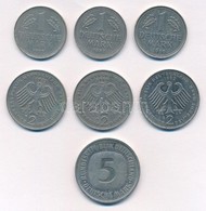 NSZK / Németország 1972-1994. 1M (3xklf) + 2M (3xklf) + 5M T:2,2-
FRG / Germany 1972-1994. 1 Mark (3xdiff) + 2 Mark (3xd - Ohne Zuordnung