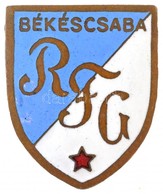 ~1950-1970. 'Békéscsaba RFG (Rózsa Ferenc Gimnázium)'  Zománcozott Iskolajelvény (23x18,5mm) T:1- - Unclassified