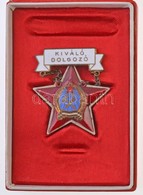 ~1950. 'Kiváló Dolgozó' Rákosi-címeres Zománcozott Fém Kitüntetés, Tokban T:2 - Zonder Classificatie
