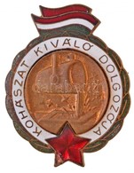 ~1970-1980. 'Kohászat Kiváló Dolgozója' Zománcozott Fém Jelvény (34x44mm) T:2 Kis Zománchiba - Zonder Classificatie