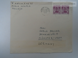E0009   Cover  Malaya  1956 Cancel Kuala Lumpur - Other & Unclassified
