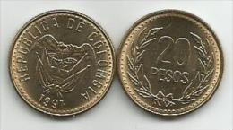 Colombia 20 Pesos 1991. High Grade - Kolumbien