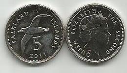 Falkland Islands 5 Pence 2011. High Grade - Falkland Islands