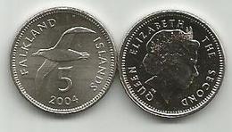 Falkland Islands 5 Pence 2004. High Grade - Falklandeilanden