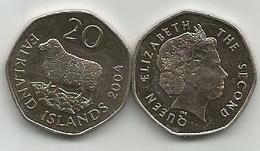 Falkland Islands 20 Pence 2004. High Grade - Malvinas