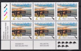 New Zealand 2010 Scenic $2.40 Lake Rotorua Control Block MNH, 8 Kiwis - Ongebruikt