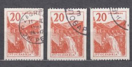 Yugoslavia Republic 1959 Stamps From Rollen Mi#899 Three Pieces Used - Gebraucht