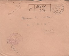 LETTRE FM REC PROVISOIRE BPM 136 - 3e/4B BATAILLON DE R.T.T- POUR DIRECTEUR L A.C.A.T - TUNIS - 8/8/50 - Vietnamkrieg/Indochinakrieg