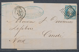 FRANCE - 1858 Folded Letter To Conde (Nord) - Documents Of Postal Services