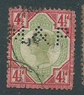 Grande Bretagne 1887-1900 Yvt 98 Perforé MAP Filigrane Couronne - Used Stamps