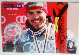 Peter Fill   , Skier , Signed Postcard - Wintersport