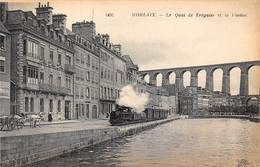 29-MORLAIX- LE QUAI DE TREGUIERET LE VIADUC - Morlaix