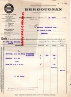87 - LIMOGES - FACTURE BERGOUGNAN - PNEUS BANDAGES- SIEGE A CLERMONT FERRAND- 1934-20 AV. BENEDICTINS GARAGE - Automobil
