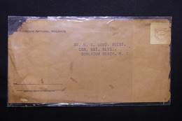 CANADA - Affranchissement Mécanique De Winnipeg Pour Qualicum Beach En 1954 , Voir Cachet Au Dos - L 28407 - Cartas & Documentos