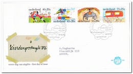 Nederland 1976, FDC 153 Met 2 Plaatfouten 1104 P + 1106 PM2 - Abarten Und Kuriositäten