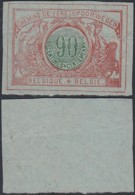 Belgique 1902 - Essai CF 90c. Brun Rouge Sur Papier Bleu  (DD) DC 2997 - Essais & Réimpressions