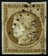 Oblit. N°1 10c Bistre - TB - 1849-1850 Cérès
