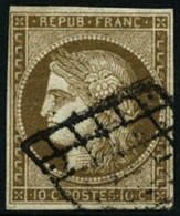 Oblit. N°1b 10c Bistre Verdâtre - TB - 1849-1850 Cérès