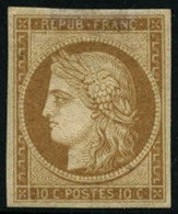 ** N°1F 10c Bistre, Réimp - TB - 1849-1850 Ceres