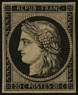 ** N°3F 20c Noir, Réimp - TB - 1849-1850 Cérès