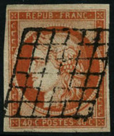 Oblit. N°5 40c Orange - TB - 1849-1850 Cérès