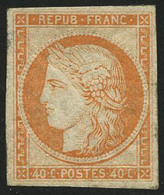 ** N°5g 40c Orange Réimp - TB - 1849-1850 Cérès