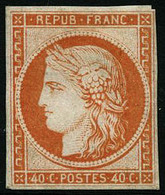 ** N°5g 40c Orange Réimp - B - 1849-1850 Ceres