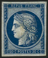 ** N°8F 20c Bleu, Réimp - TB - 1849-1850 Cérès