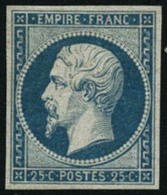 ** N°15 25c Bleu, Pièce De Luxe Signé Calves, RARE - TB - 1853-1860 Napoleone III