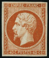 ** N°16 40c Orange, Fraicheur Postale Signé Roumet - TB - 1853-1860 Napoleone III