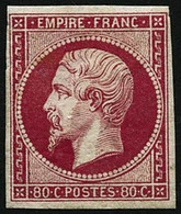 ** N°17A 80c Carmin, Signé Calves Et Brun - TB - 1853-1860 Napoléon III.