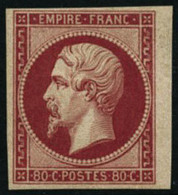 ** N°17B 80c Rose, Pièce De Luxe Signé Calves, Brun, Papadopoulos, - TB - 1853-1860 Napoléon III