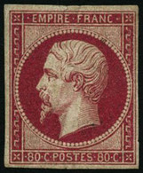 * N°17B 80c Rose, Fraicheur Postale Quasi SC, Signé Calves - TB - 1853-1860 Napoleon III