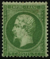 * N°20 5c Vert, Signé Calves - TB - 1862 Napoleone III