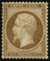 ** N°21 10c Bistre, Pièce De Luxe Signé Brun - TB - 1862 Napoleone III