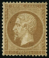 * N°21 10c Bistre, Fraicheur Postale, Signé Brun - TB - 1862 Napoléon III