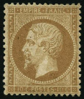 * N°21 10c Bistre, Fraicheur Postale, Signé Brun - TB - 1862 Napoleone III