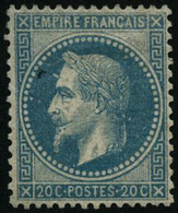 * N°29B 20c Bleu, Type II Signé Roumet - TB - 1863-1870 Napoléon III Con Laureles