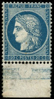 ** N°37 20c Bleu, Pièce De Luxe - TB - 1870 Assedio Di Parigi