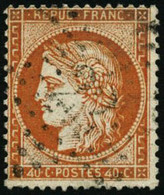Oblit. N°38d 40c Orange, 4 Retouché - TB - 1870 Assedio Di Parigi
