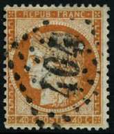 Oblit. N°38d 40c Orange, 4 Retouché - TB - 1870 Asedio De Paris