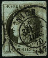 Oblit. N°39Ab 1c Olive Foncé R1 - TB - 1870 Uitgave Van Bordeaux