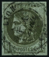 ** N°39B 1c Olive R2 - TB - 1870 Emisión De Bordeaux