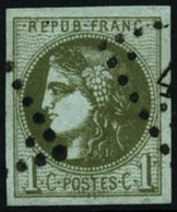 Oblit. N°39Ca 1c Olive Clair, R3 - TB - 1870 Emissione Di Bordeaux