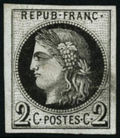 N°40 2c Bordeaux, R1 Essai En Noir - TB - 1870 Emissione Di Bordeaux