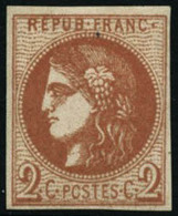 ** N°40B 2c Brun-rouge, R2 - TB - 1870 Emission De Bordeaux