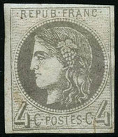 ** N°41B 4c Gris R2 - TB - 1870 Ausgabe Bordeaux