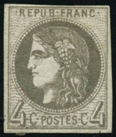 * N°41B 4c Gris R2 - TB - 1870 Emisión De Bordeaux